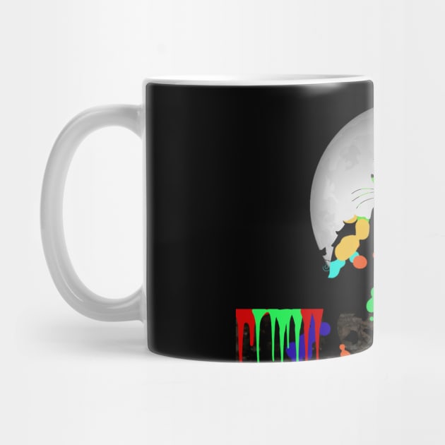Chat Noir Holi Hai with Full Moon by HolidayBug